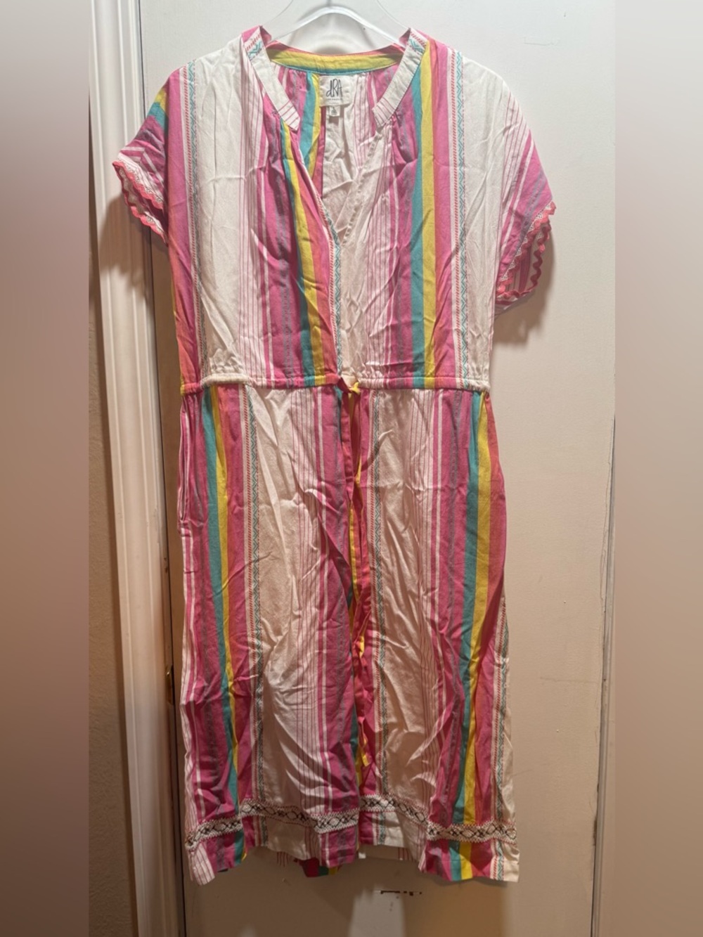 Preowned dRA Multicolored Stripes Dress in Size L
